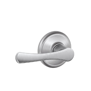 Schlage Avila Passage Lever with Georgian Rosette-Satin Chrome