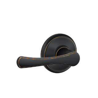 Schlage Avila Passage Lever with Georgian Rosette-Aged Bronze