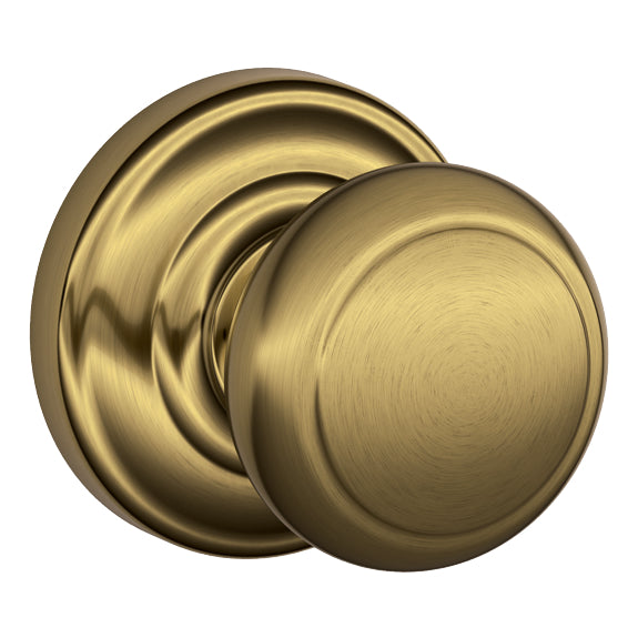 Schlage Andover Privacy Doorknob with Andover Rosette-Aged Bronze