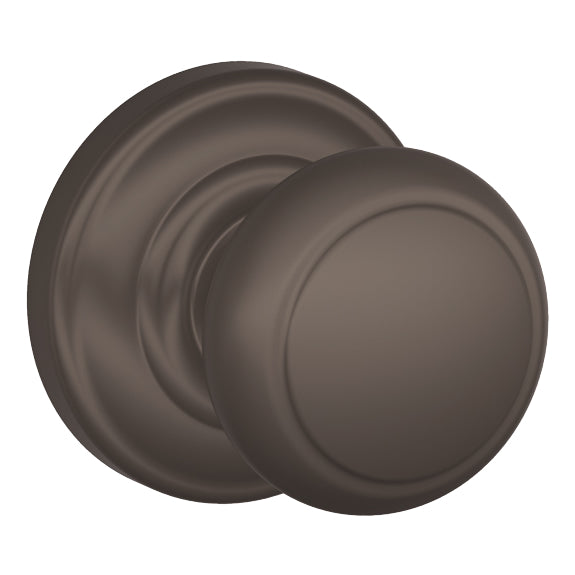 Schlage Andover Privacy Doorknob with Andover Rosette-Oil Rubbed Bronze