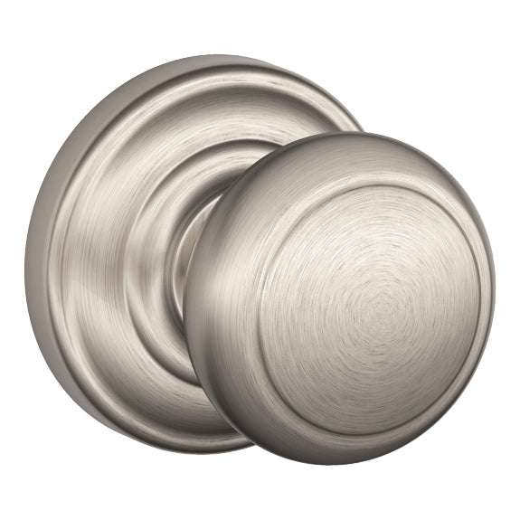 Schlage Andover Privacy Doorknob with Andover Rosette-Satin Nickel