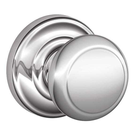 Schlage Andover Privacy Doorknob with Andover Rosette-Bright Chrome