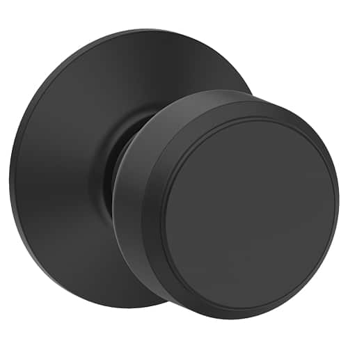 Schlage Plymouth Passage Bowery Knob-Matte Black