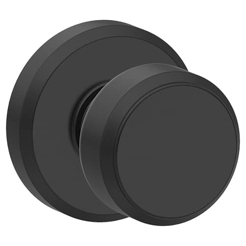 Schlage Greyson Passage Bowery Knob-Matte Black