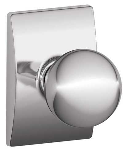 Schlage Orbit Passage Doorknob with Century Rosette- Bright Chrome