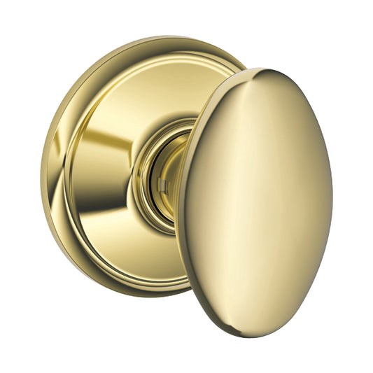 Schlage Siena Door Knob - Polished Brass