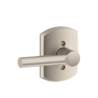 Greenwich Style Non-turning Broadway Lever-Satin Nickel