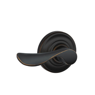Schlage Champagne Dummy Lever with Andover Rosette-Aged Bronze