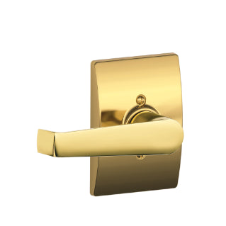 Schlage Elan Dummy Lever with Century Rosette-Bright Brass
