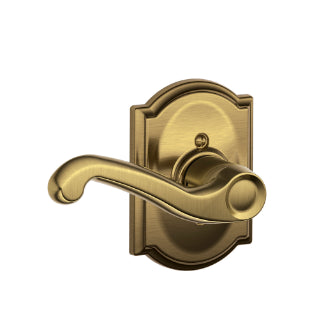 Schlage Flair Dummy Lever with Camelot Rosette-Antique Brass