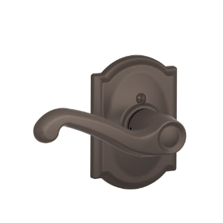 Schlage Flair Dummy Lever with Camelot Rosette-Oil Rubbed Bronze
