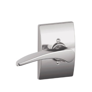 Schlage Manhattan Dummy Lever with Century Rosette in Bright Chrome