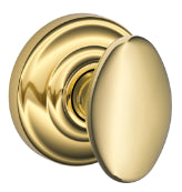 Schlage Siena Passage Knob with Andover Rosette - Polished Brass