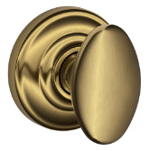 Schlage Siena Dummy Knob with Andover Rosette-Antique Brass