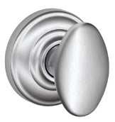 Schlage Siena Dummy Knob with Andover Rosette-Satin Chrome