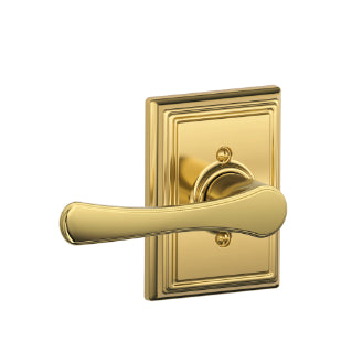 Schlage Avila Dummy Lever with Addison Rosette-Bright Brass