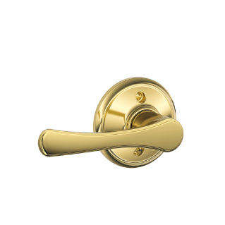 Schlage Avila Dummy Lever with Georgian Rosette-Bright Brass