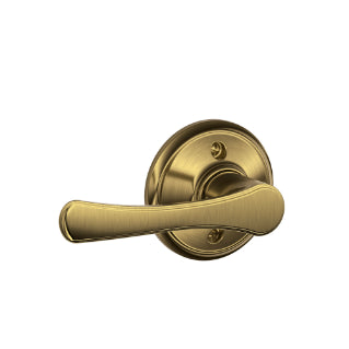 Schlage Avila Dummy Lever with Georgian Rosette-Antique Brass