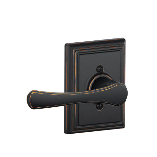 Schlage Avila Dummy Lever with Addison Rosette-Aged Bronze