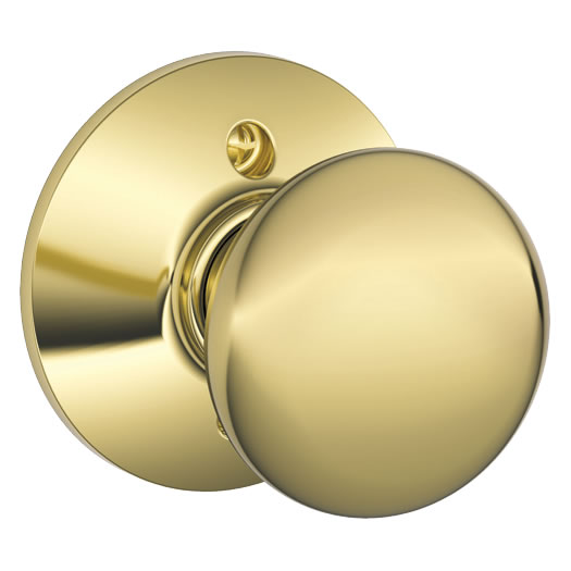Schlage Plymouth Knob - Polished Brass