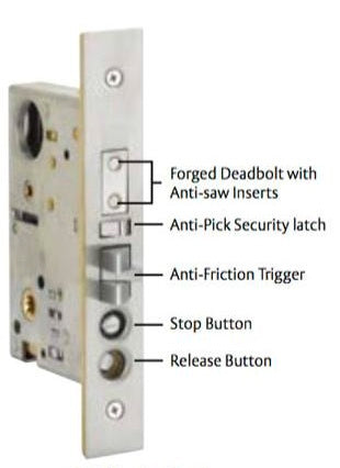 Emtek F20 Standard Mortise Lock Box Thumb By Lever or Knob