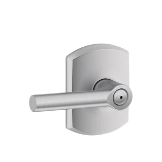 Greenwich Style Privacy Broadway Lever-Satin Chrome