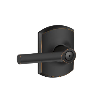 Greenwich Style Privacy Broadway Lever-Aged Bronze