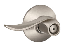 Plymouth Style Privacy Sacramento Lever-Satin Nickel