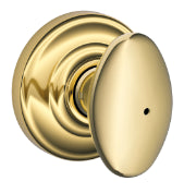 Schlage Siena Privacy Knob with Andover Rosette-Bright Brass