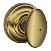 Schlage Siena Privacy Knob with Andover Rosette-Antique Brass