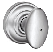 Schlage Siena Privacy Knob with Andover Rosette-Bright Chrome
