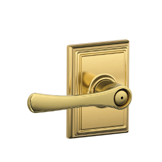 Schlage Avila Privacy Lever with Addison Rosette-Bright Brass