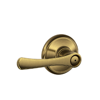 Schlage Avila Privacy Lever with Georgian Rosette-Antique Brass