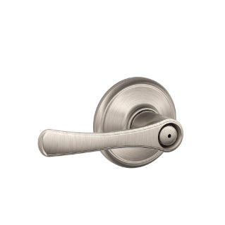 Schlage Avila Privacy Lever with Georgian Rosette-Satin Nickel