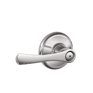 Schlage Avila Privacy Lever with Georgian Rosette-Bright Chrome