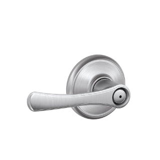 Schlage Avila Privacy Lever with Georgian Rosette-Satin Chrome