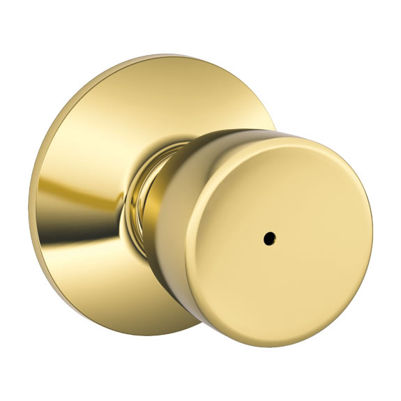 Schlage Bell Doorknob in Bright Brass