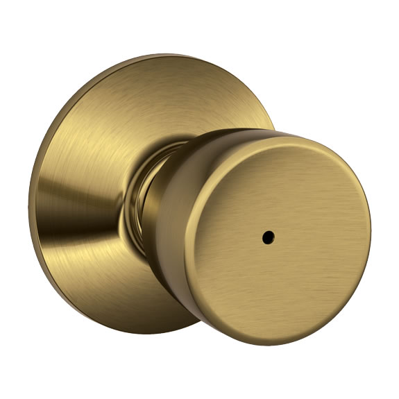 Schlage Bell Doorknob in Antique Brass