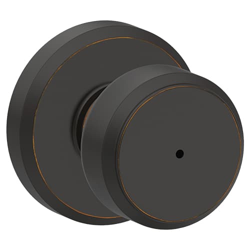 Schlage Greyson Privacy Bowery Knob-Aged Bronze