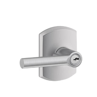 Greenwich Style Keyed Broadway Lever-Satin Chrome