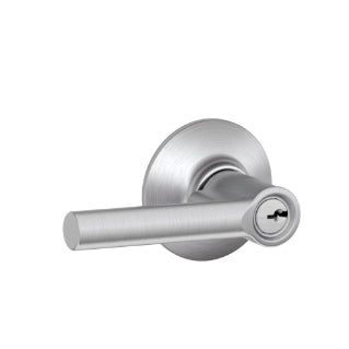 Plymouth Style Keyed Broadway Lever-Satin Chrome