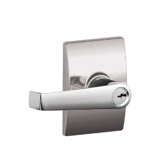 Schlage Elan Keyed Lever with Century Rosette-Bright Chrome