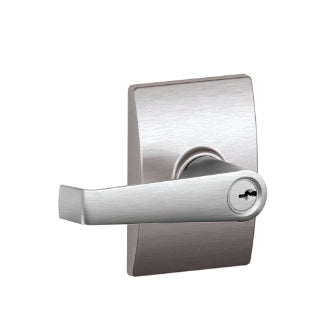 Schlage Elan Keyed Lever with Century Rosette-Satin Chrome