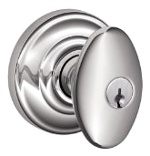 Schlage Siena Keyed Knob with Andover Rosette-Bright Chrome