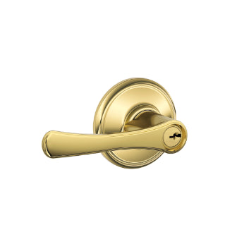 Schlage Avila Keyed Lever with Georgian Rosette-Bright Brass
