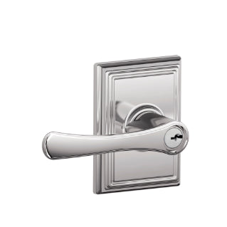 Schlage Avila Keyed Lever with Addison Rosette-Bright Chrome