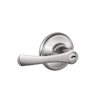 Schlage Avila Keyed Lever with Georgian Rosette-Bright Chrome