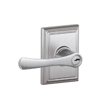 Schlage Avila Keyed Lever with Addison Rosette-Satin Chrome