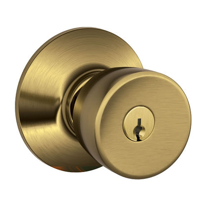 Schlage Bell Privacy Doorknob in Antique Brass