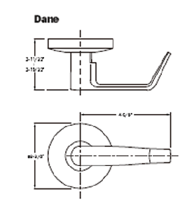 Falcon B-Series Dane Grade II Commercial Lock Communicating Latch Function
